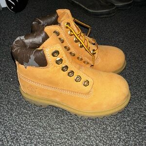 Timberland Kids Orange and Brown Boots